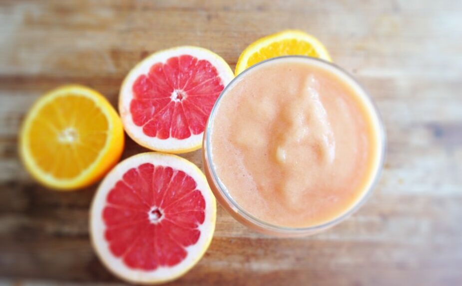 grapefruit ug orange smoothie alang sa pagkawala sa timbang